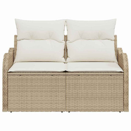 Havemøbelsofa med pude Beige 121 x 62 x 69cm polyrattan