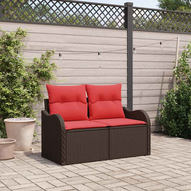 Havemøbelsofa med pude 121 x 62 x 69 cm polyrattan