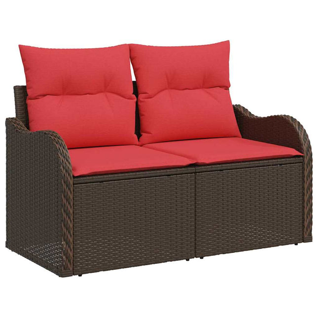 Havemøbelsofa med pude 121 x 62 x 69 cm polyrattan