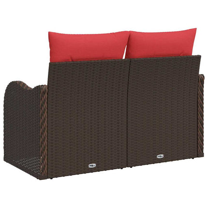 Havemøbelsofa med pude 121 x 62 x 69 cm polyrattan