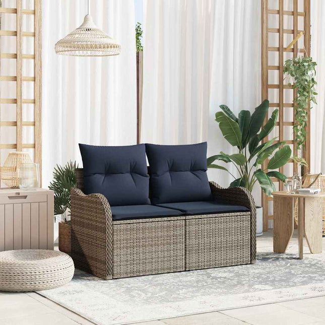 Havemøbelsofa med pude 121 x 62 x 69 cm polyrattan