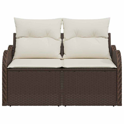 Havemøbelsofa med pude Brun 121 x 62 x 69cm polyrattan