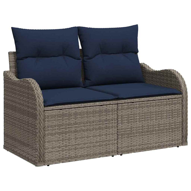 Havemøbelsofa med pude 121 x 62 x 69 cm polyrattan