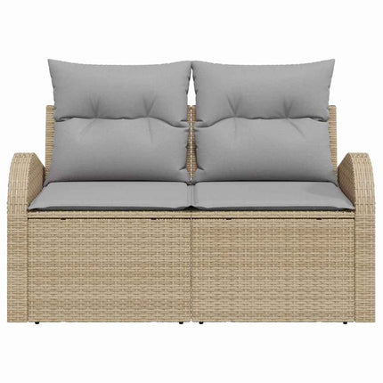 Havemøbelsofa med pude Beige 124 x 62 x 69cm polyrattan