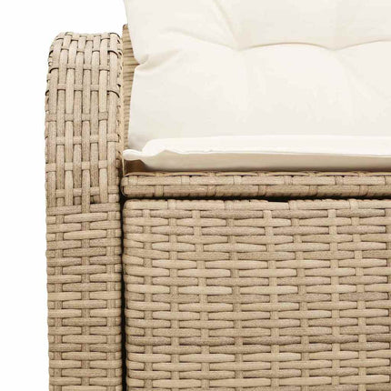 Havemøbelsofa med pude Beige 124 x 62 x 69cm polyrattan