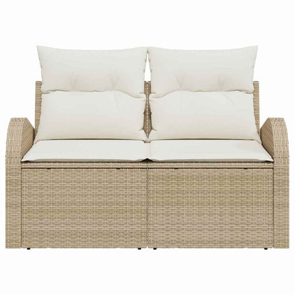 Havemøbelsofa med pude Beige 124 x 62 x 69cm polyrattan