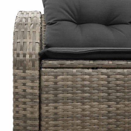 Havemøbelsofa med pude Grå 124 x 62 x 69cm polyrattan