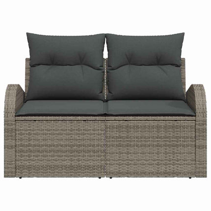 Havemøbelsofa med pude Grå 124 x 62 x 69cm polyrattan
