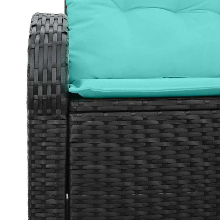 Havemøbelsofa Sort 124 x 62 x 85cm polyrattan