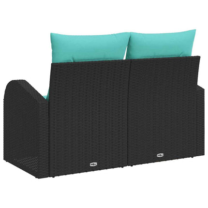 Havemøbelsofa Sort 124 x 62 x 85cm polyrattan