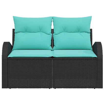 Havemøbelsofa Sort 124 x 62 x 85cm polyrattan