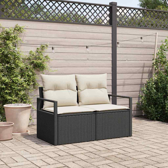 Havemøbelsofa med pude 120 x 62 x 69 cm polyrattan