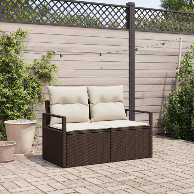 Havemøbelsofa med pude 120 x 62 x 69 cm polyrattan