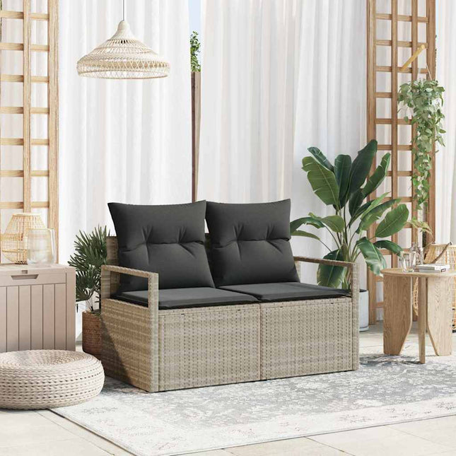 Havemøbelsofa med pude 120 x 62 x 69 cm polyrattan