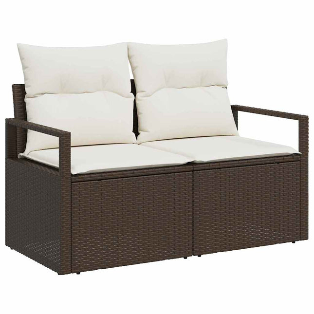 Havemøbelsofa med pude 120 x 62 x 69 cm polyrattan