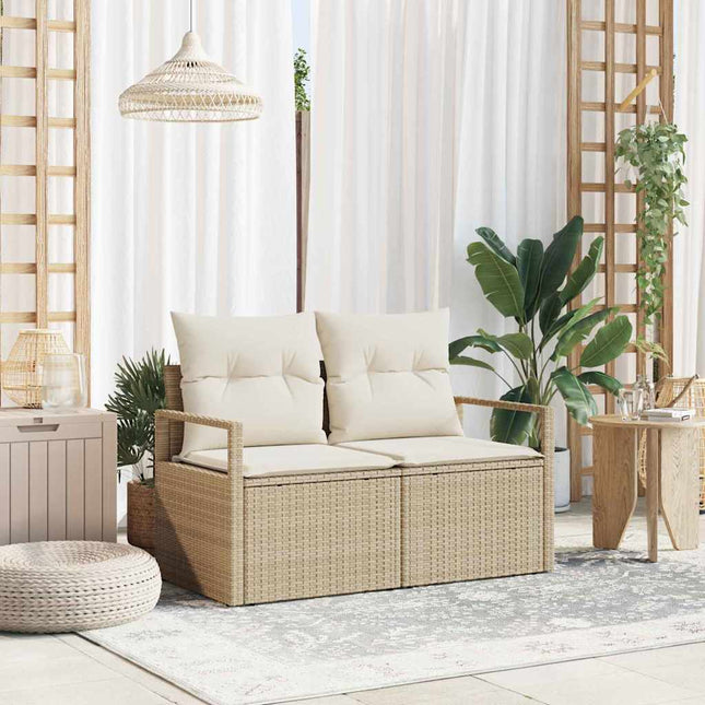 Havemøbelsofa med pude 120 x 62 x 69 cm polyrattan