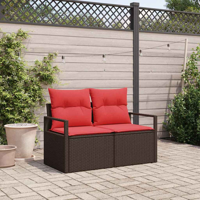 Havemøbelsofa med pude 120 x 62 x 69 cm polyrattan