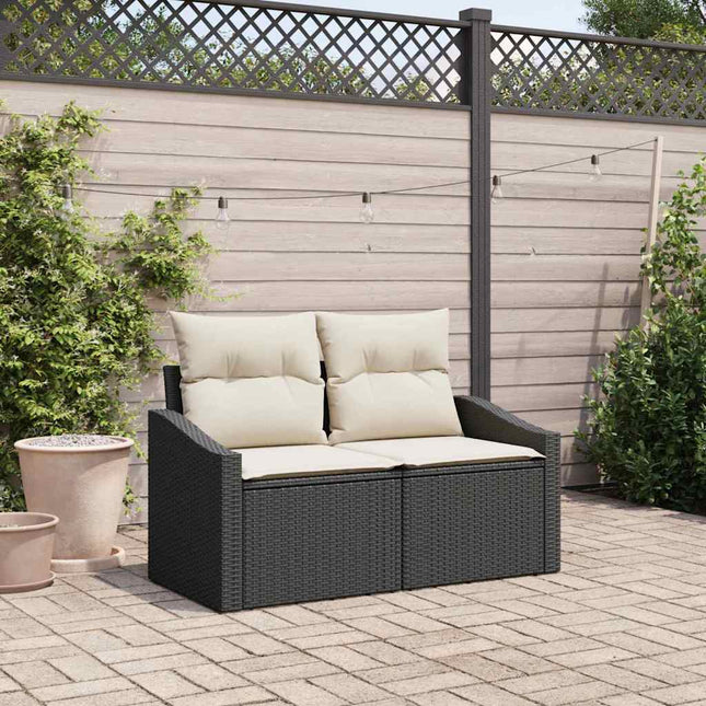 Havemøbelsofa med pude 123 x 62 x 69 cm polyrattan