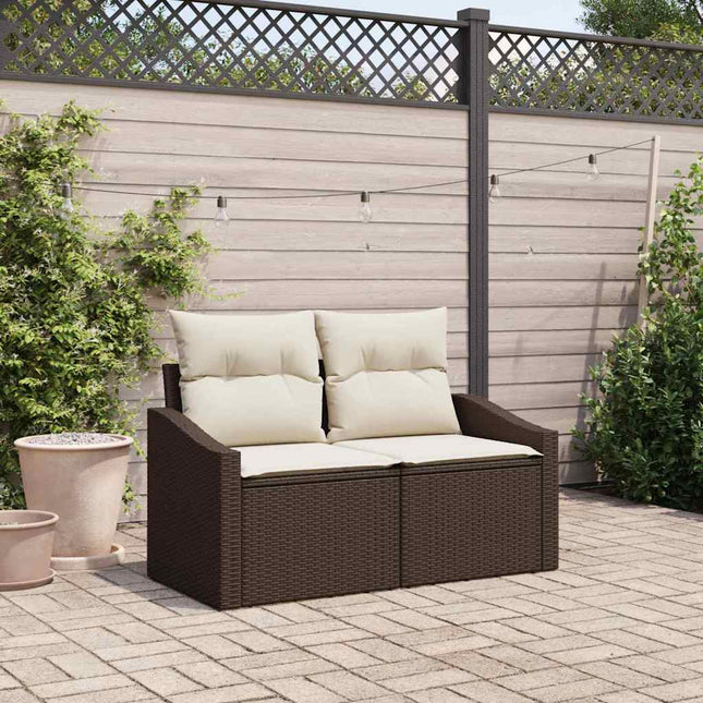 Havemøbelsofa med pude 123 x 62 x 69 cm polyrattan