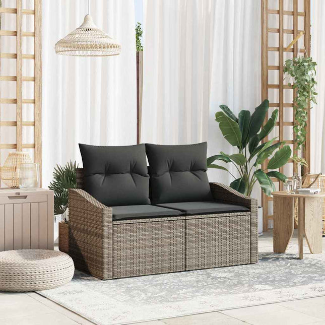 Havemøbelsofa med pude 123 x 62 x 69 cm polyrattan
