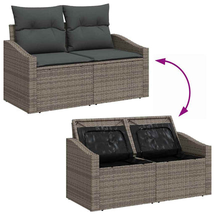 Havemøbelsofa med pude 123 x 62 x 69 cm polyrattan