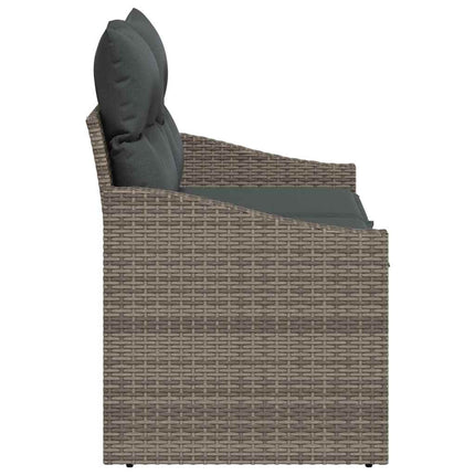 Havemøbelsofa med pude 123 x 62 x 69 cm polyrattan