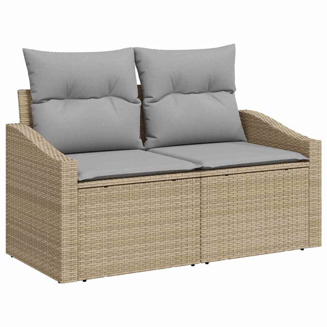 Havemøbelsofa med pude 123 x 62 x 69 cm polyrattan