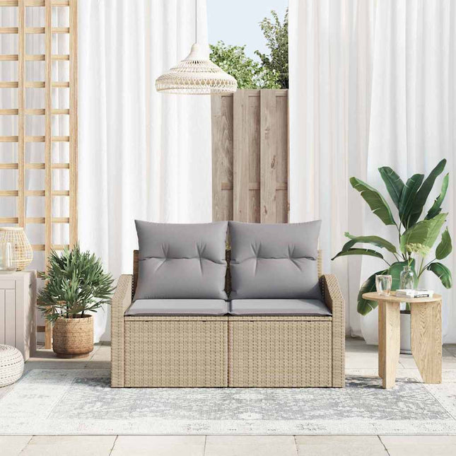 Havemøbelsofa med pude 123 x 62 x 69 cm polyrattan