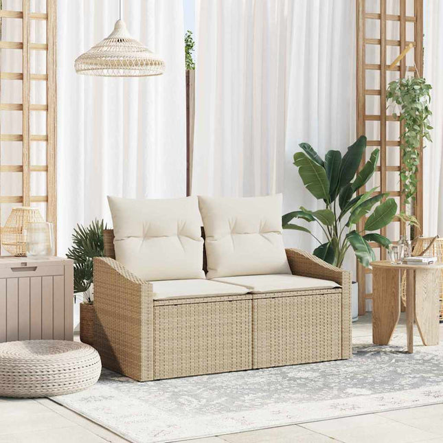 Havemøbelsofa med pude 123 x 62 x 69 cm polyrattan