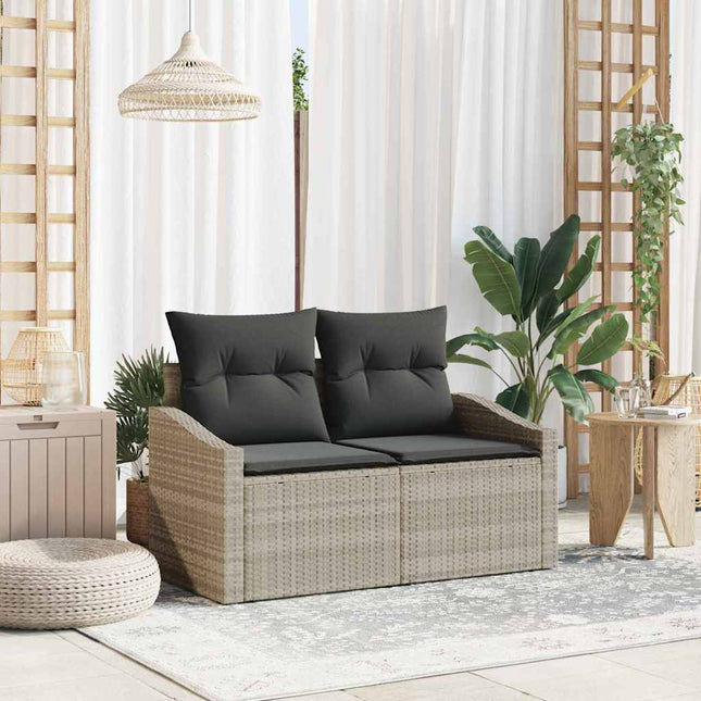 Havemøbelsofa med pude 123 x 62 x 69 cm polyrattan