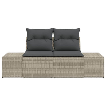 Havemøbelsofa med pude Grå 184 x 62 x 69 cm polyrattan