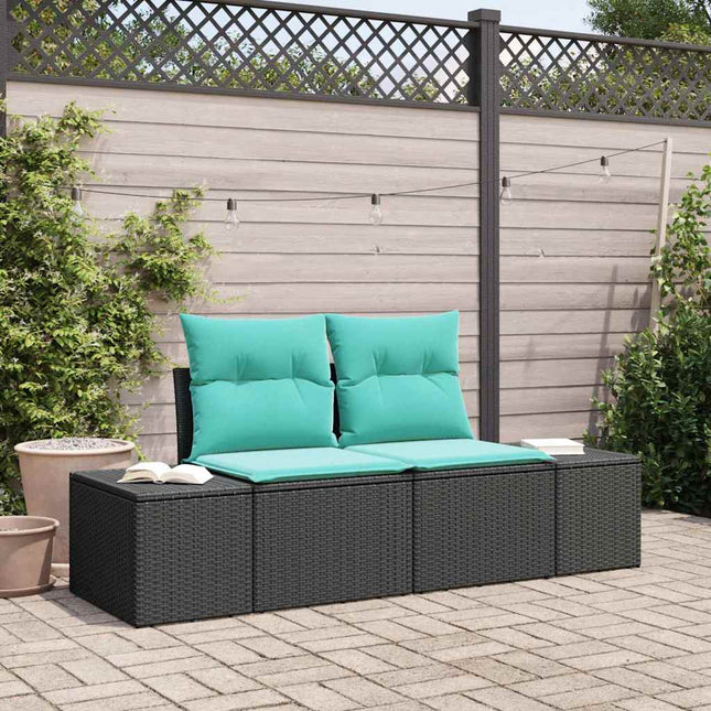 Havemøbelsofa med pude 184 x 62 x 69 cm polyrattan