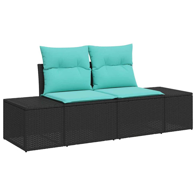 Havemøbelsofa med pude 184 x 62 x 69 cm polyrattan