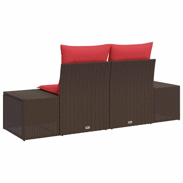 Havemøbelsofa med pude 184 x 62 x 69 cm polyrattan