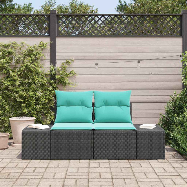 Havemøbelsofa med pude 184 x 62 x 69 cm polyrattan