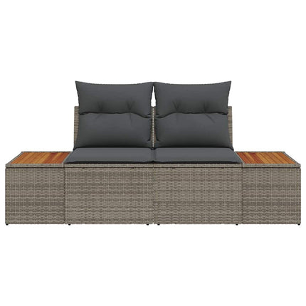 Havemøbelsofa Grå 184 x 62 x 85cm polyrattan