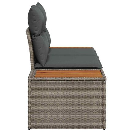 Havemøbelsofa Grå 184 x 62 x 85cm polyrattan