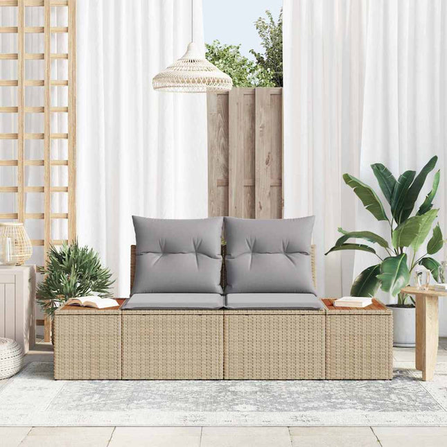 Havemøbelsofa Beige 184 x 62 x 85cm polyrattan