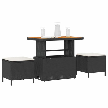 Have Spisebordssæt Sort polyrattan