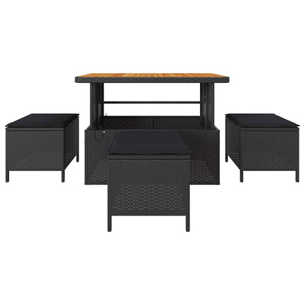 Have Spisebordssæt Sort polyrattan