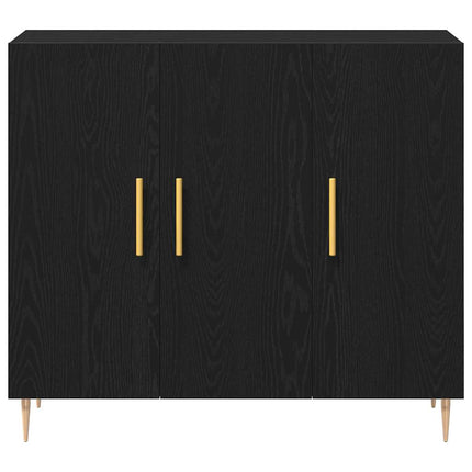 Sideboard Sort eg 90 x 34 x 80 cm Konstrueret træ
