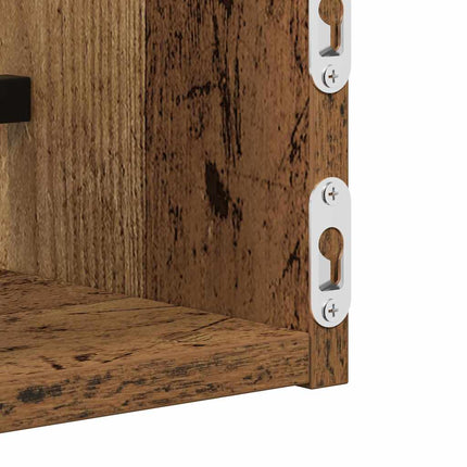 Væghylde Vægmonteret 2 stk. Gammelt træ 60 x 16 x 14 cm