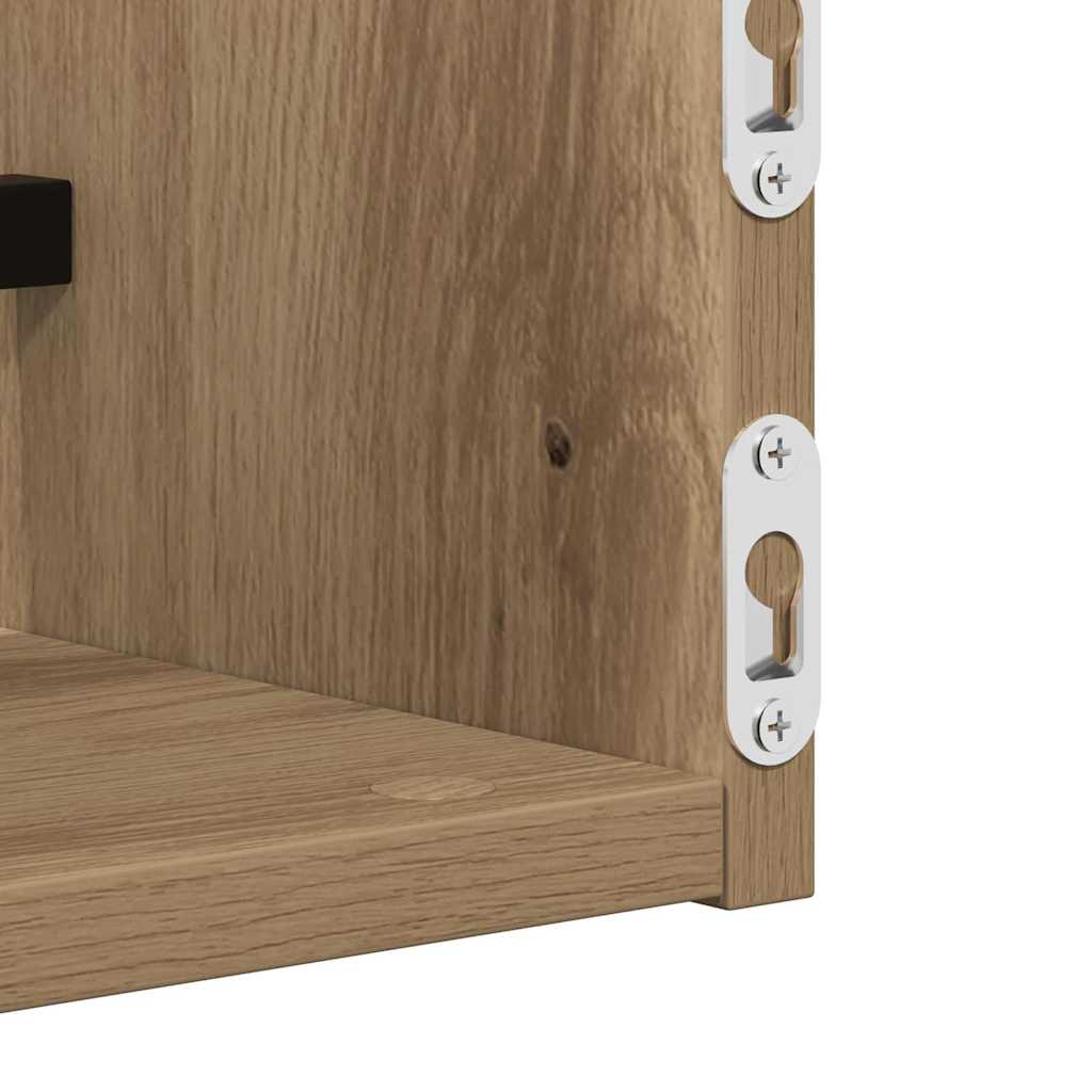 Væghylde 2 pcs artisan eg 80 x 16 x 14 cm Konstrueret træ
