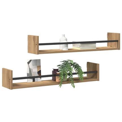 Væghylde Vægmonteret 2 pcs Artisan Egetræ 80 x 16 x 14 cm