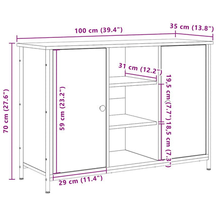 Sideboard Gammelt træ 100 x 35 x 70 cm