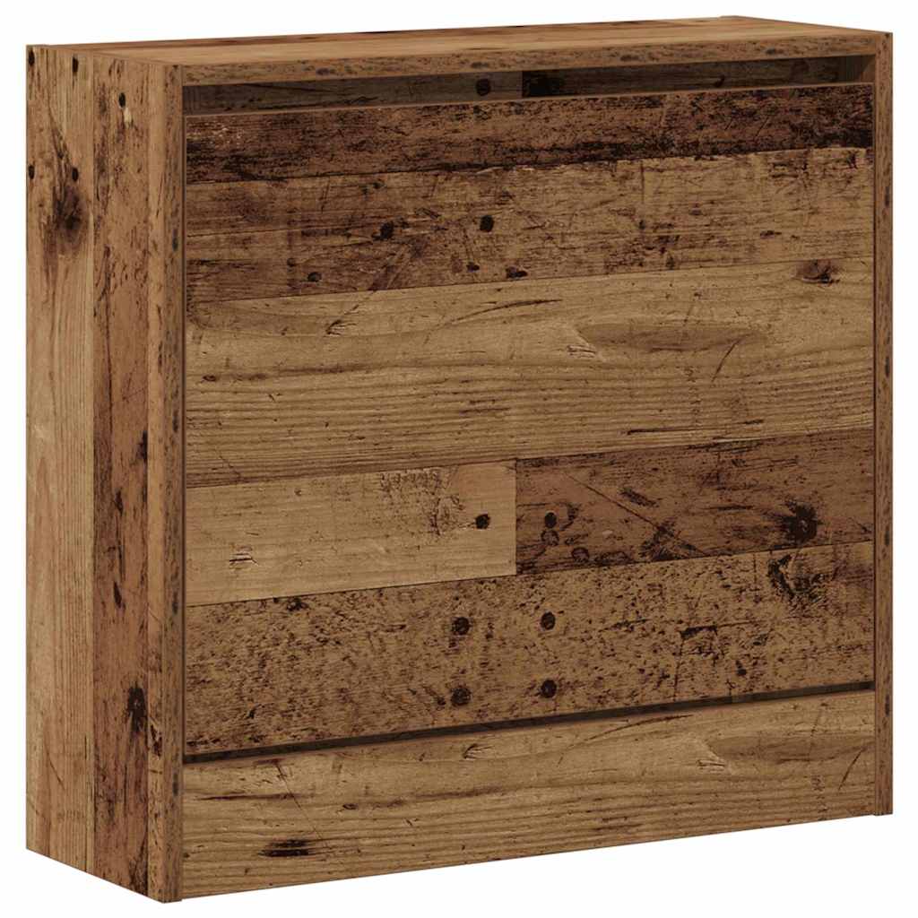 Sko skab med hylde Gammelt træ 60 x 21 x 57 cm Konstrueret træ