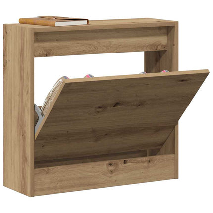 Sko skab 60 x 21 x 57 cm Konstrueret træ Artisan Egetræ