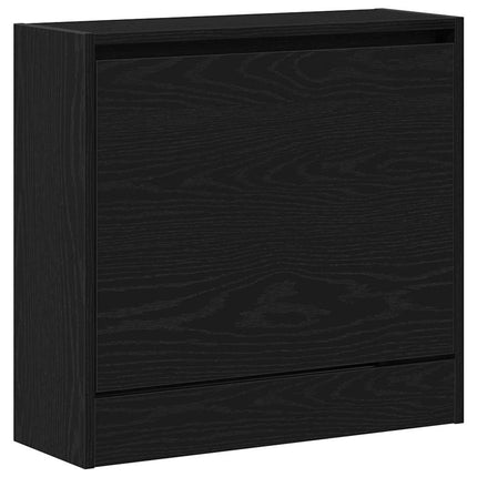 Sko skab 60 x 21 x 57 cm Konstrueret træ Sort eg