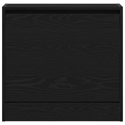 Sko skab 60 x 21 x 57 cm Konstrueret træ Sort eg