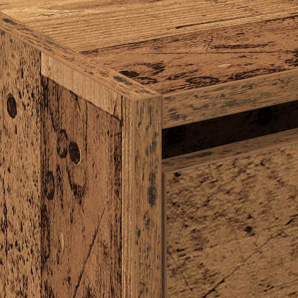 Skoskab med dør Gammelt træ 80 x 21 x 125.5 cm Konstrueret træ